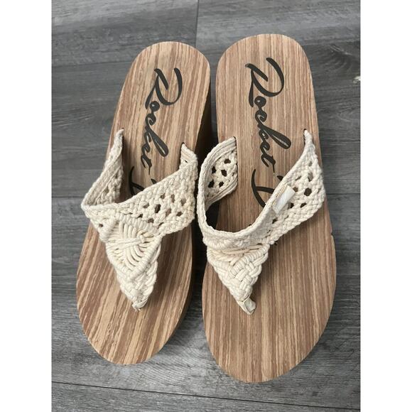 ROCKET DOG womens platform chunky wedge sandals crochet netting - Picture 1 of 6